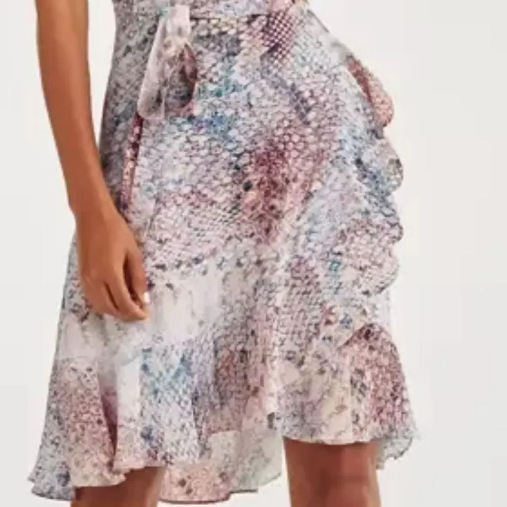 7 For All Mankind Snakeprint Wrap Dress XL Boho Hippie Summer Silk/Viscose NWT - Picture 2 of 11